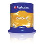 Verbatim DVD-R 4,7 GB 16x, 100 unidades, plata mate